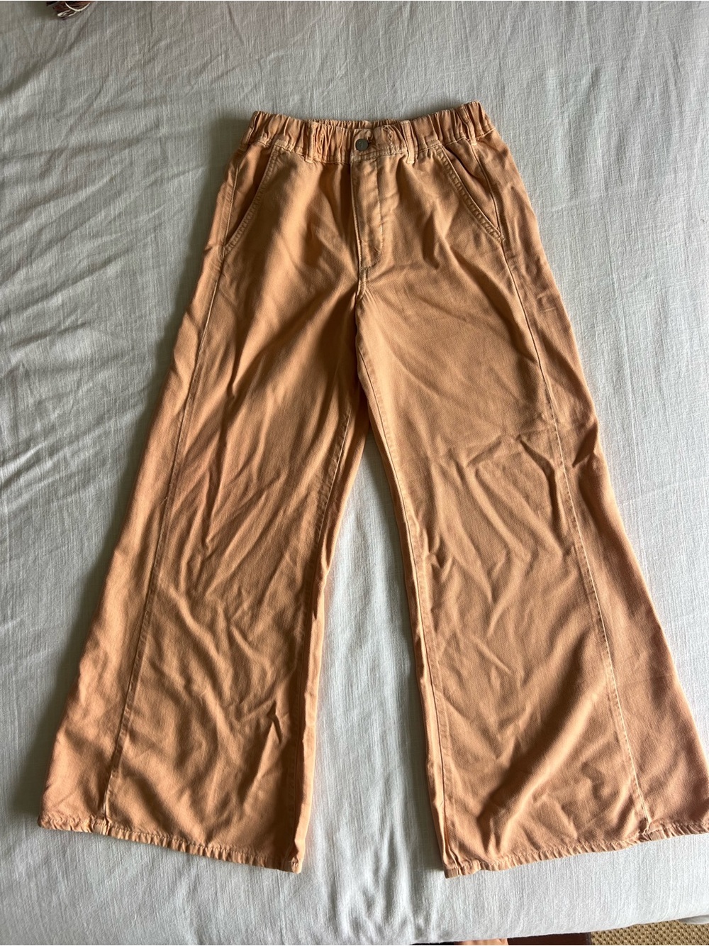 Pilcro size XS Wide-Leg Pull-On Pants - Peach
